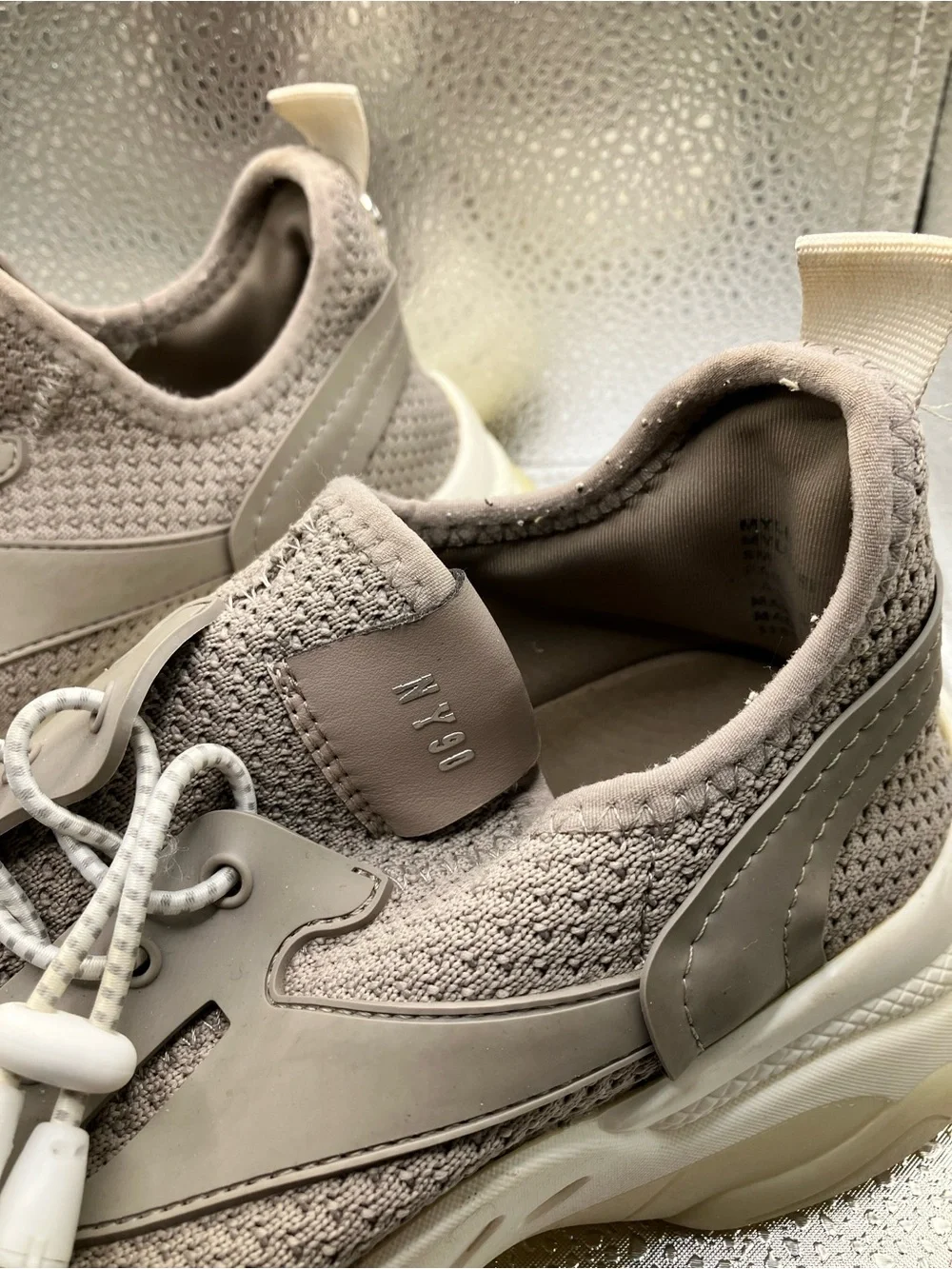 Steve Madden Women's Taupe Knit Platform Sneakers